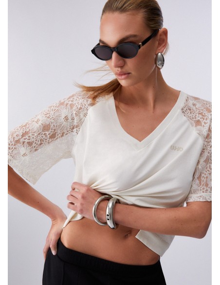 T-shirt met kanten details van Liu Jo
