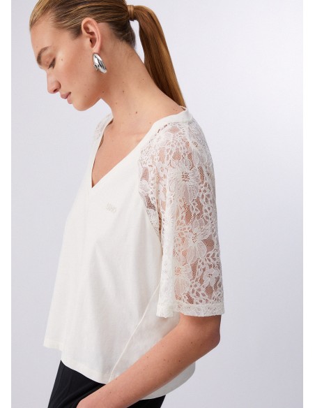 T-shirt met kanten details van Liu Jo