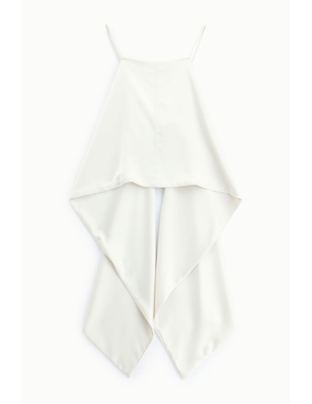Top met dunne spaghettibandjes en asymmetrische drapering Dixie