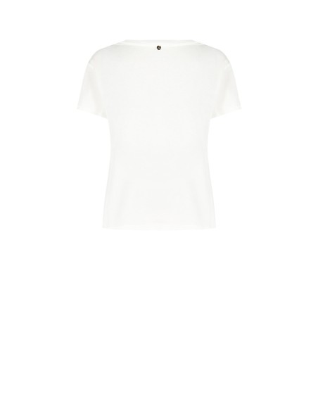 Regular T-shirt van katoen "The Devil Wears Prada" met lippenstiftdruk van Rinascimento