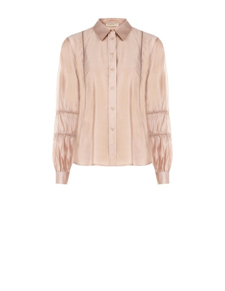 Ultralichte blouse van Lyocell-mix met opengewerkte details van Rinascimento
