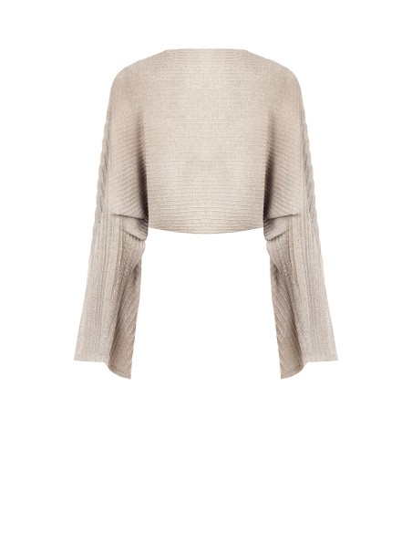 Ruime schouderwarmer van gebreid materiaal met lurexdraad Rinascimento