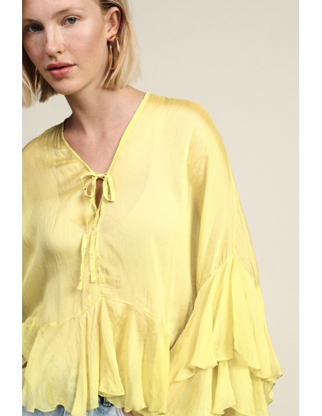 Dixie blouse met brede volants