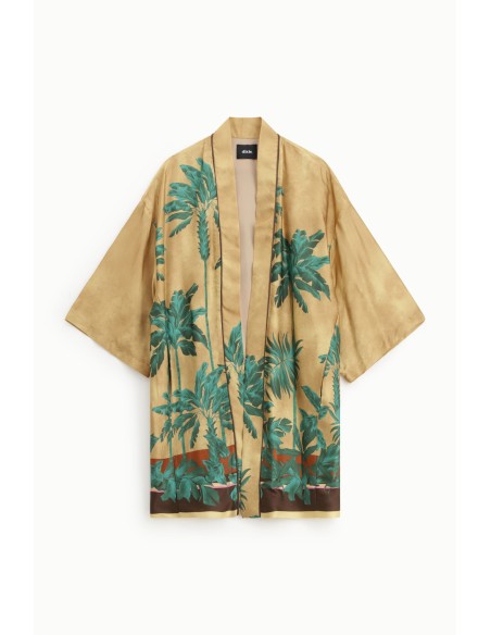 Dixie-blazer met tropische print