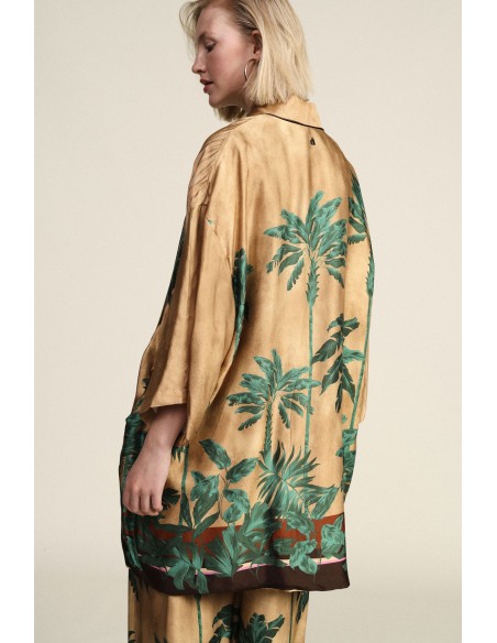 Dixie-blazer met tropische print