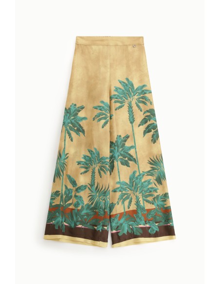 Palazzo-broek met tropische print van Dixie