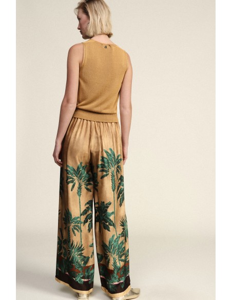 Palazzo-broek met tropische print van Dixie