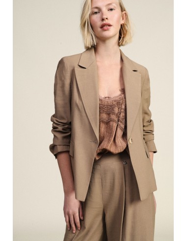 Dixie blazer met één rij knopen en zakken met klep