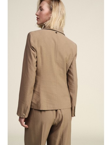 Dixie blazer met één rij knopen en zakken met klep