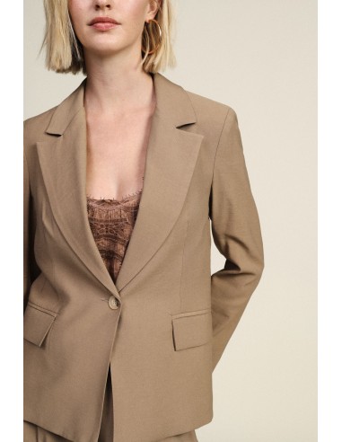 Dixie blazer met één rij knopen en zakken met klep