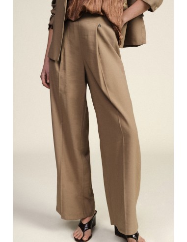 Dixie Palazzo-broek met hoge taille en plooien aan de voorkant