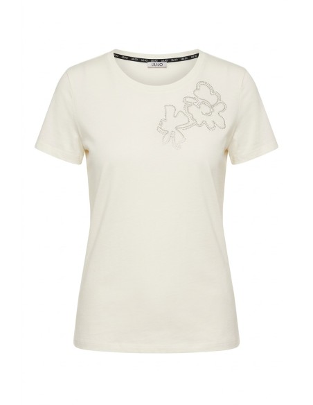 T-shirt met cut-out van Liu Jo