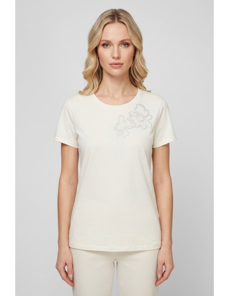 T-shirt met cut-out van Liu Jo