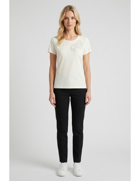 T-shirt met cut-out van Liu Jo