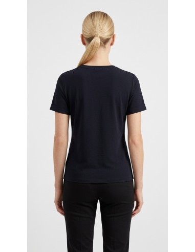 T-shirt met strasssteentjes en bloemenborduursel van Liu Jo
