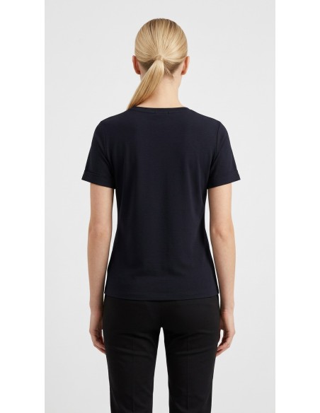 T-shirt met strasssteentjes en bloemenborduursel van Liu Jo