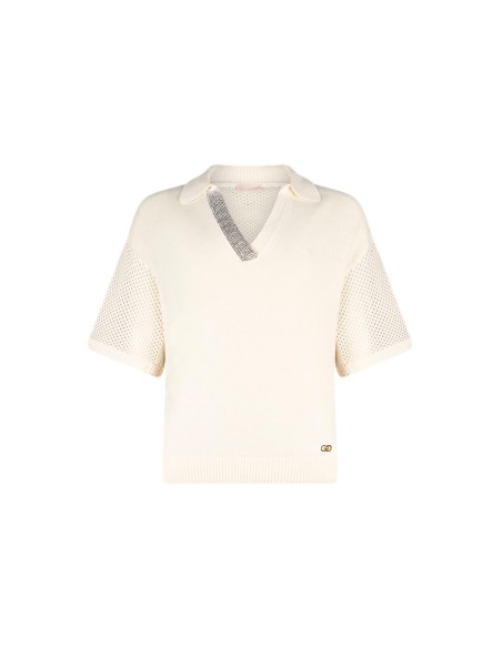 T-shirt met geperforeerde details van Liu Jo