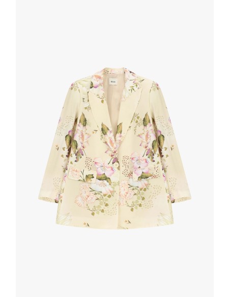Dixie-blazer met bloemenmotief en voorzakken
