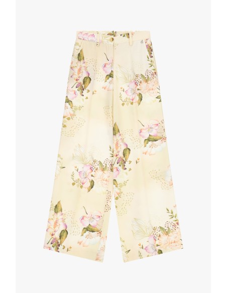 Dixie Palazzo-broek met bloemenprint en hoge taille