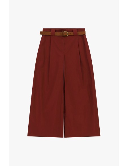 Dixie Palazzo-culottebroek met hoge taille en riem
