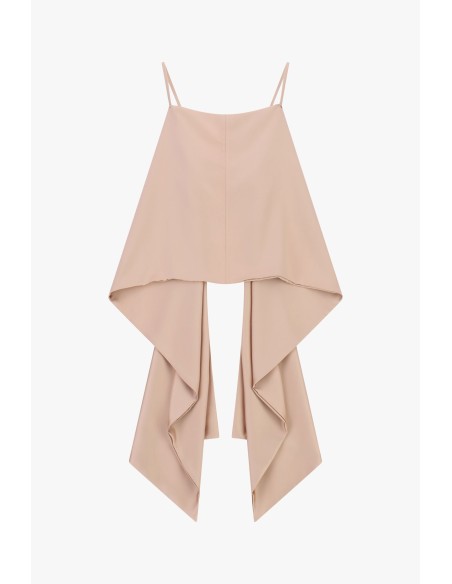 Top met dunne spaghettibandjes en asymmetrische drapering Dixie