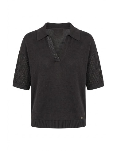 T-shirt met geperforeerde details van Liu Jo