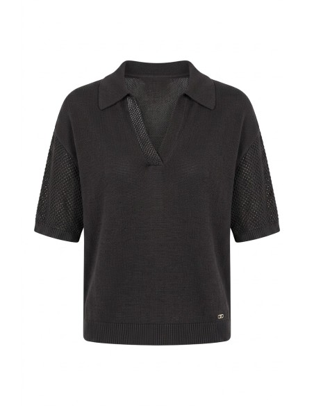 T-shirt met geperforeerde details van Liu Jo
