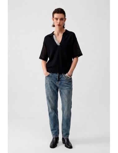 T-shirt met geperforeerde details van Liu Jo
