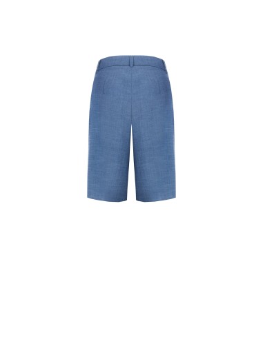 Chambray bermuda met plooien van Rinascimento