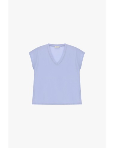 Ruime blouse met V-hals en korte mouwen Dixie