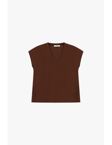 Ruime blouse met V-hals en korte mouwen Dixie