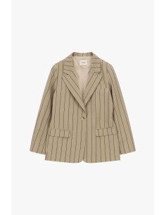 Gestreepte blazer met zakken en enkelrijige sluiting Dixie