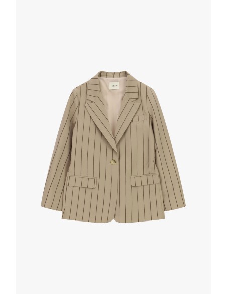Gestreepte blazer met zakken en enkelrijige sluiting Dixie