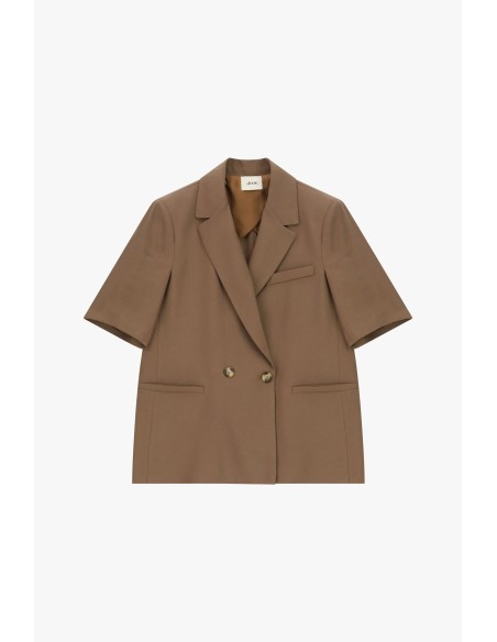 Dixie blazer met dubbele rij knopen, korte mouwen en zakken