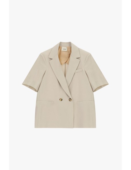 Dixie blazer met dubbele rij knopen, korte mouwen en zakken