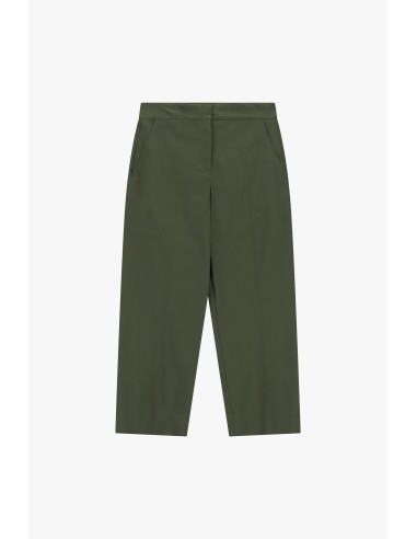 Dixie cropped broek met rechte pijpen en zakken