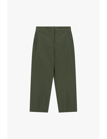 Dixie cropped broek met rechte pijpen en zakken