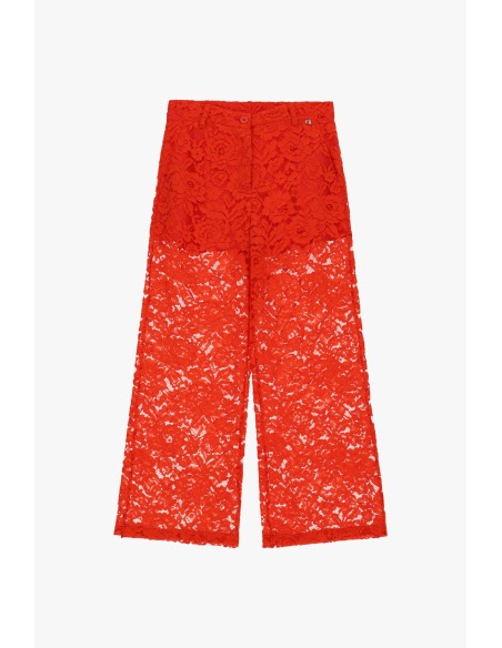 Dixie Palazzo-broek met wijde pijpen van kant