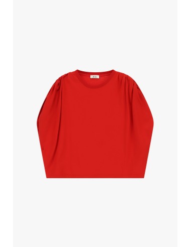 Dixie T-shirt met lange mouwen en gerimpelde schouders
