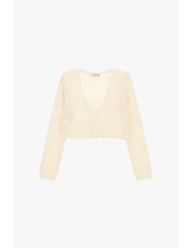 Kort geperforeerd vest met lange mouwen Please
