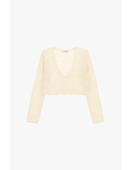 Kort geperforeerd vest met lange mouwen Please