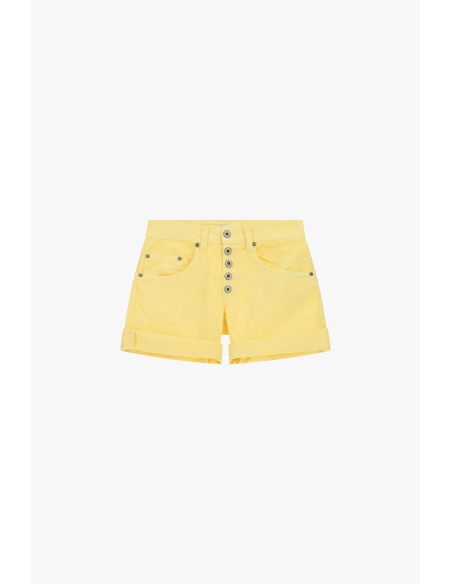 Regular-fit shorts met omslag en knopen Please