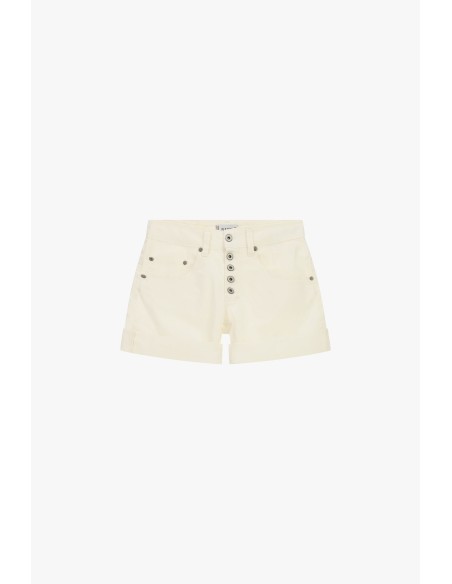 Regular-fit shorts met omslag en knopen Please