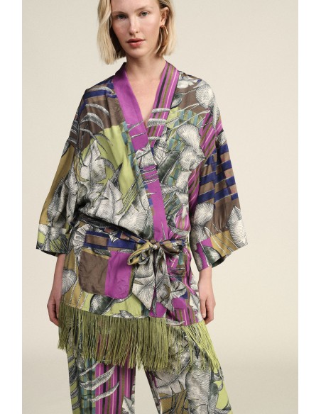 Blazer met franjes en grafisch motief Dixie