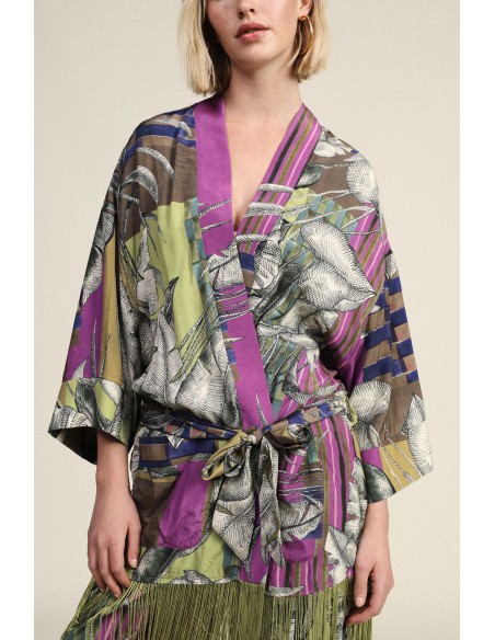 Blazer met franjes en grafisch motief Dixie