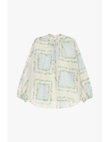 Wijde blouse met bloemenprint en strik van Dixie