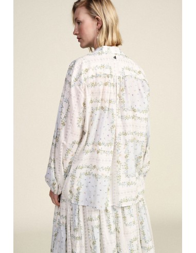 Wijde blouse met bloemenprint en strik van Dixie