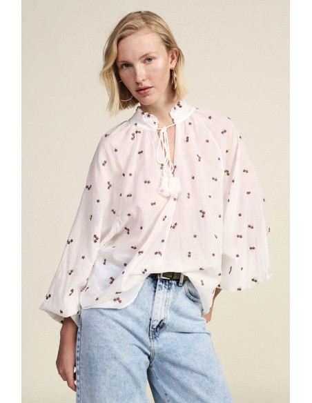 Ruimvallend shirt met bloemenprint en lange mouwen Dixie