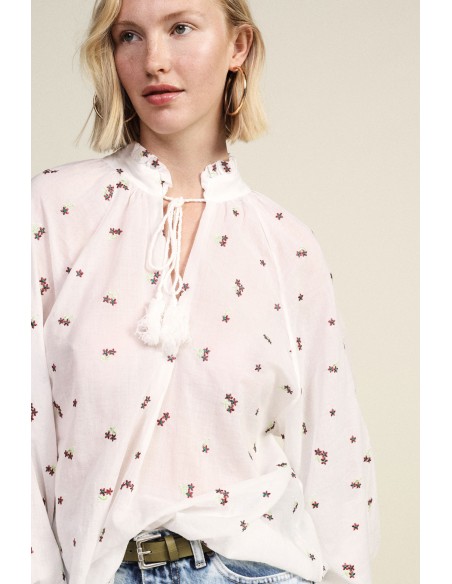 Ruimvallend shirt met bloemenprint en lange mouwen Dixie
