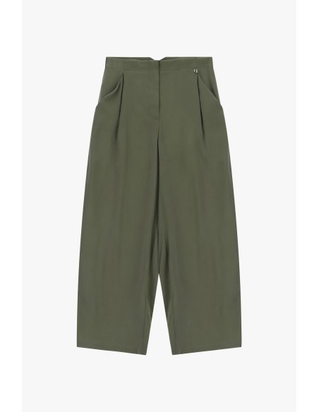 Dixie Palazzo-broek met hoge taille en plooien